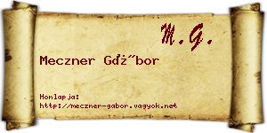 Meczner Gábor névjegykártya